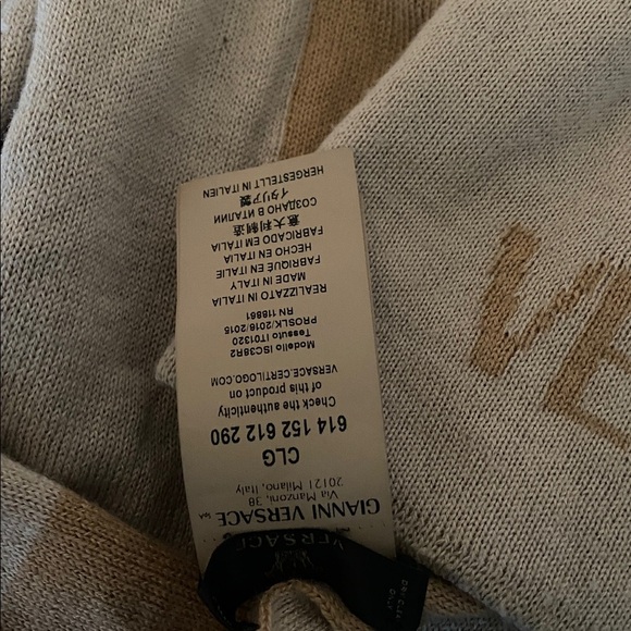 Versace Beige ordini rogazzai wool Scarf and Beanie Set - Picture 4 of 5